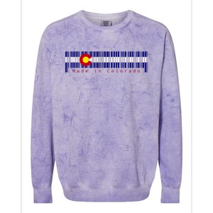 Made In Colorado Barcode Flag Colorblast Crewneck Sweatshirt