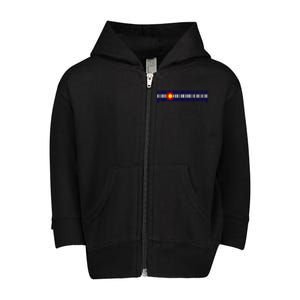 Made In Colorado Barcode Flag Toddler Zip Fleece Hoodie