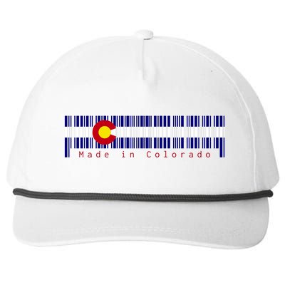 Made In Colorado Barcode Flag Snapback Five-Panel Rope Hat