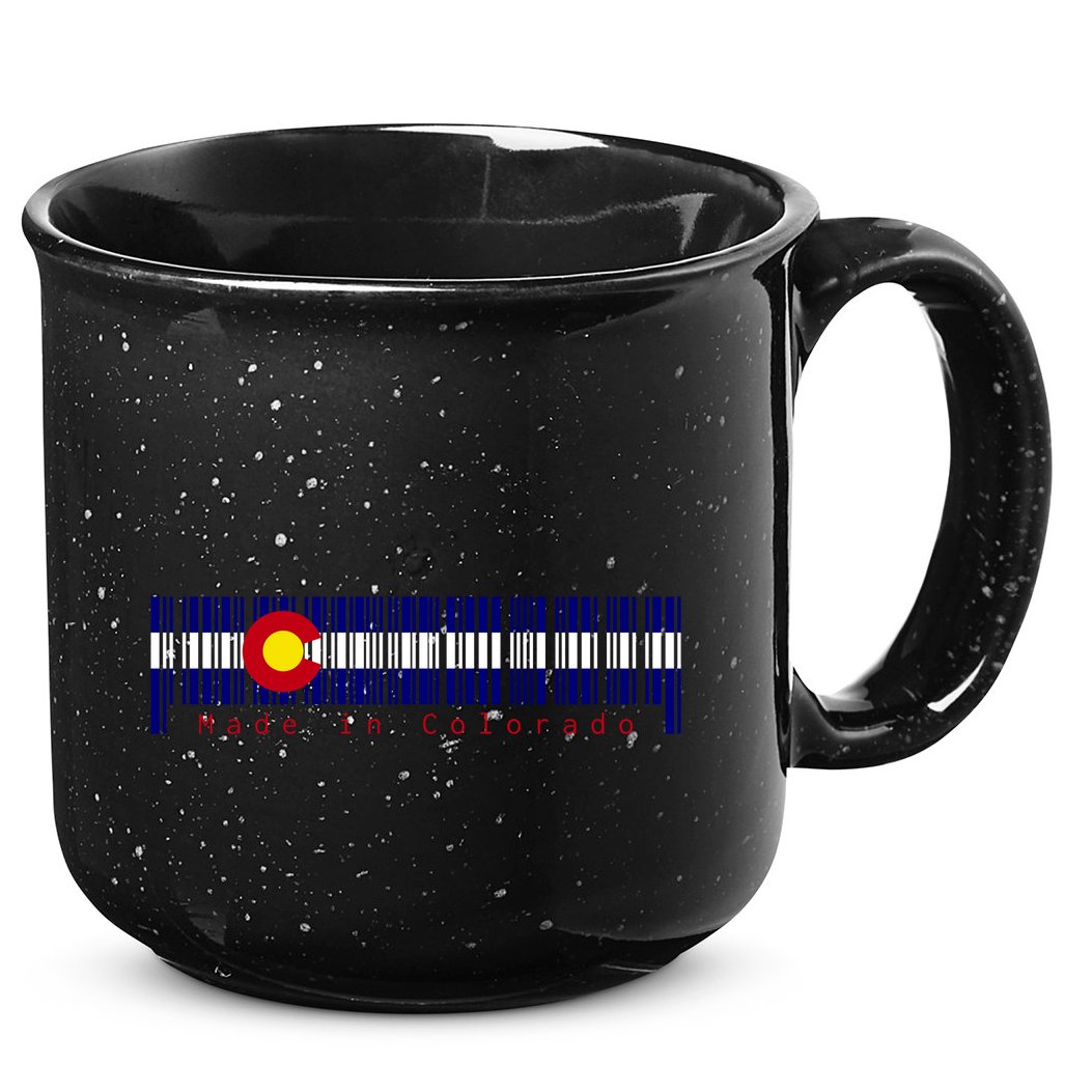 Made In Colorado Barcode Flag 15oz Campfire Ceramic Mug
