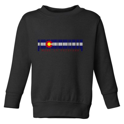 Made In Colorado Barcode Flag Toddler Sweatshirt