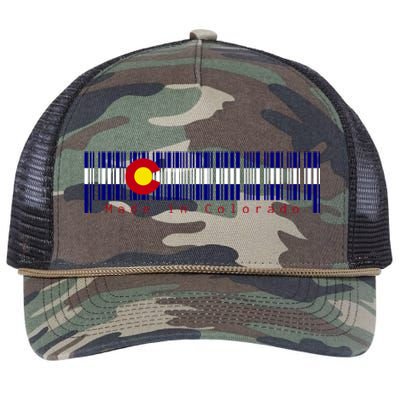 Made In Colorado Barcode Flag Retro Rope Trucker Hat Cap