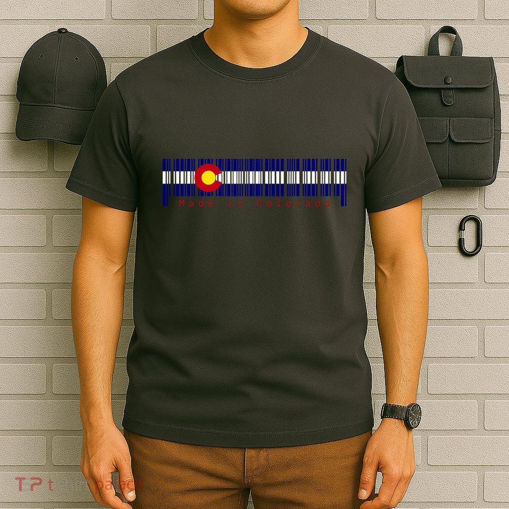Made In Colorado Barcode Flag T-Shirt