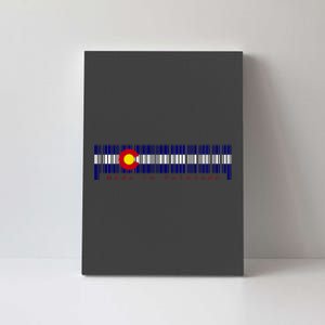 Made In Colorado Barcode Flag Canvas