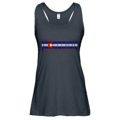 Made In Colorado Barcode Flag Ladies Essential Flowy Tank