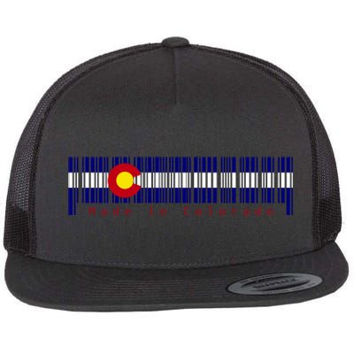 Made In Colorado Barcode Flag Flat Bill Trucker Hat