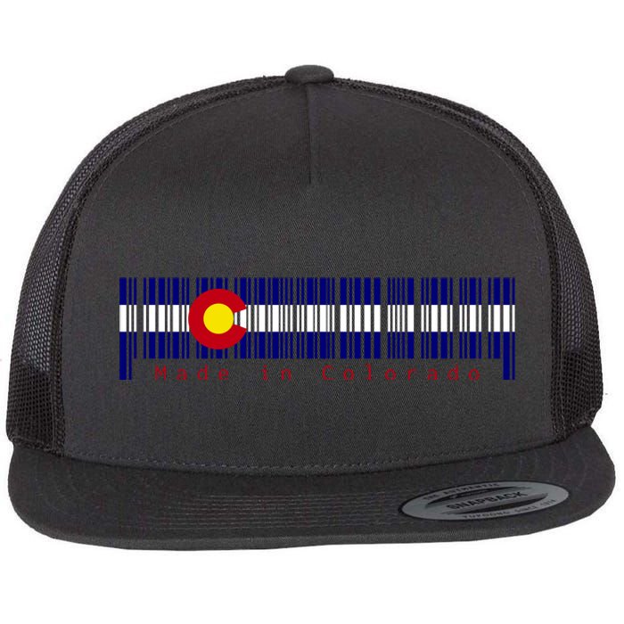 Made In Colorado Barcode Flag Flat Bill Trucker Hat