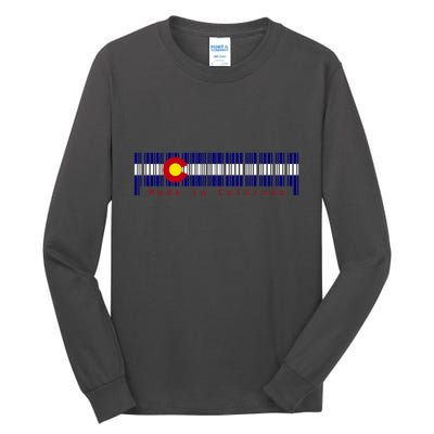 Made In Colorado Barcode Flag Tall Long Sleeve T-Shirt