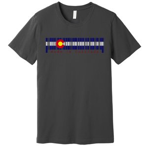 Made In Colorado Barcode Flag Premium T-Shirt