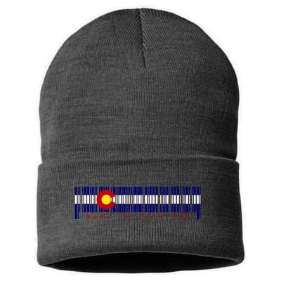 Made In Colorado Barcode Flag Sustainable Knit Beanie