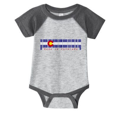 Made In Colorado Barcode Flag Infant Baby Jersey Bodysuit