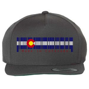 Made In Colorado Barcode Flag Wool Snapback Cap