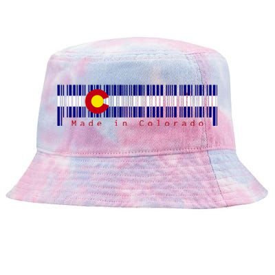 Made In Colorado Barcode Flag Tie-Dyed Bucket Hat