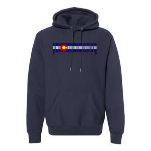 Made In Colorado Barcode Flag Premium Hoodie