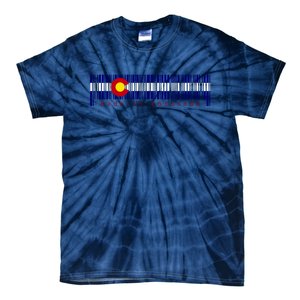 Made In Colorado Barcode Flag Tie-Dye T-Shirt