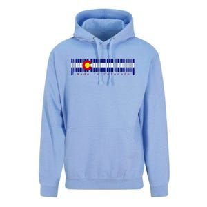 Made In Colorado Barcode Flag Unisex Surf Hoodie