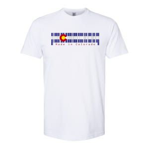 Made In Colorado Barcode Flag Softstyle CVC T-Shirt