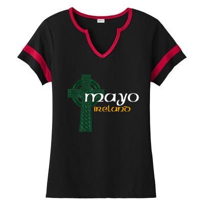 Mayo Ireland County Celtic Gaelic Football And Hurling Cute Gift Ladies Halftime Notch Neck Tee