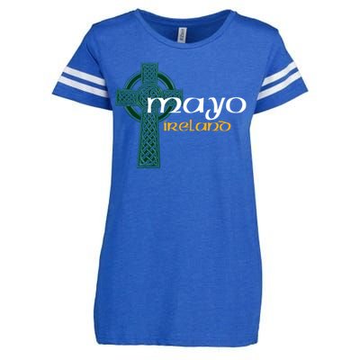 Mayo Ireland County Celtic Gaelic Football And Hurling Cute Gift Enza Ladies Jersey Football T-Shirt