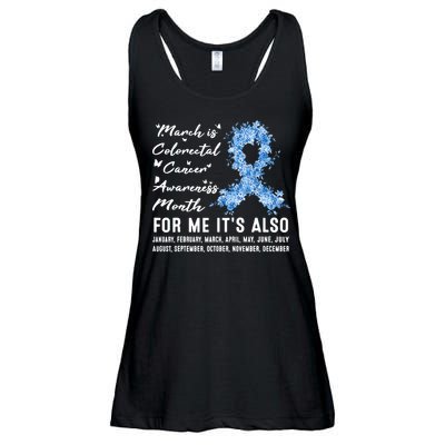 March Is Colorectal Cancer Awareness Month Colon Cancer Ladies Essential Flowy Tank