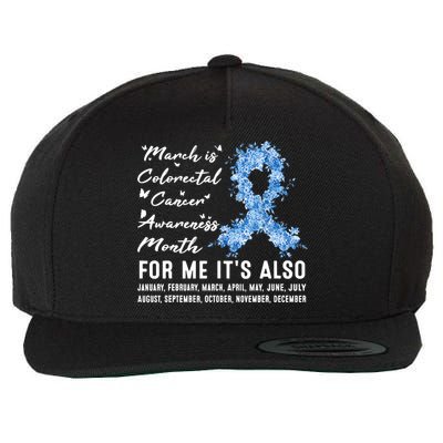 March Is Colorectal Cancer Awareness Month Colon Cancer Wool Snapback Cap