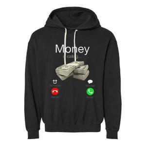 Money Is Calling Cash Funny Business Hustler Garment-Dyed Fleece Hoodie