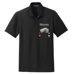 Money Is Calling Cash Funny Business Hustler Dry Zone Grid Polo