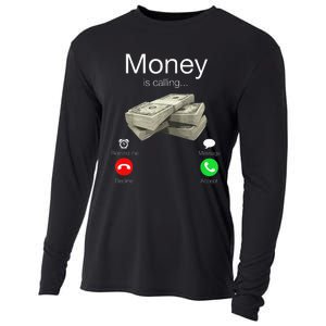 Money Is Calling Cash Funny Business Hustler Cooling Performance Long Sleeve Crew