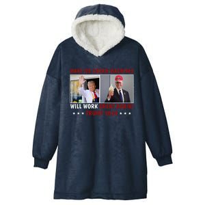 Make Ice Cream Machines Will Work Great Again Funny Trump Hooded Wearable Blanket