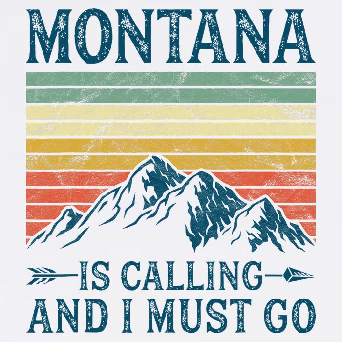 Montana Is Calling And I Must Go Flat Bill Trucker Hat