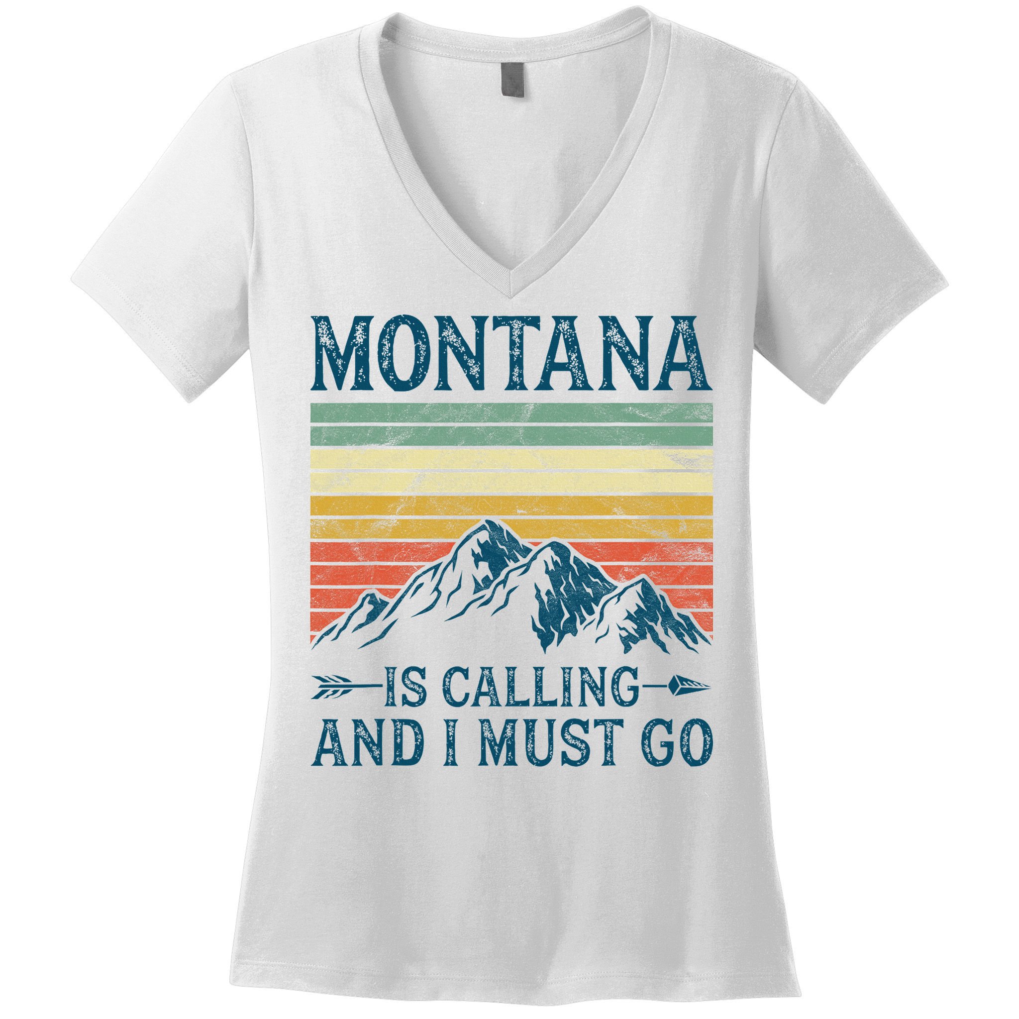 Montana Is Calling And I Must Go Women's V-Neck T-Shirt