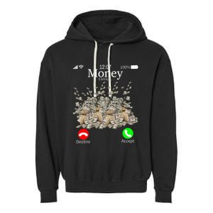 Money Is Calling Cash Funny Business Hustler Garment-Dyed Fleece Hoodie