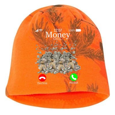 Money Is Calling Cash Funny Business Hustler Kati - Camo Knit Beanie