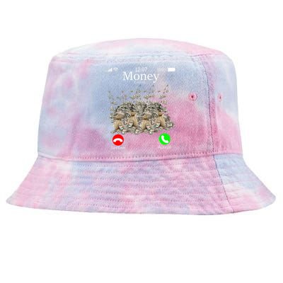 Money Is Calling Cash Funny Business Hustler Tie-Dyed Bucket Hat