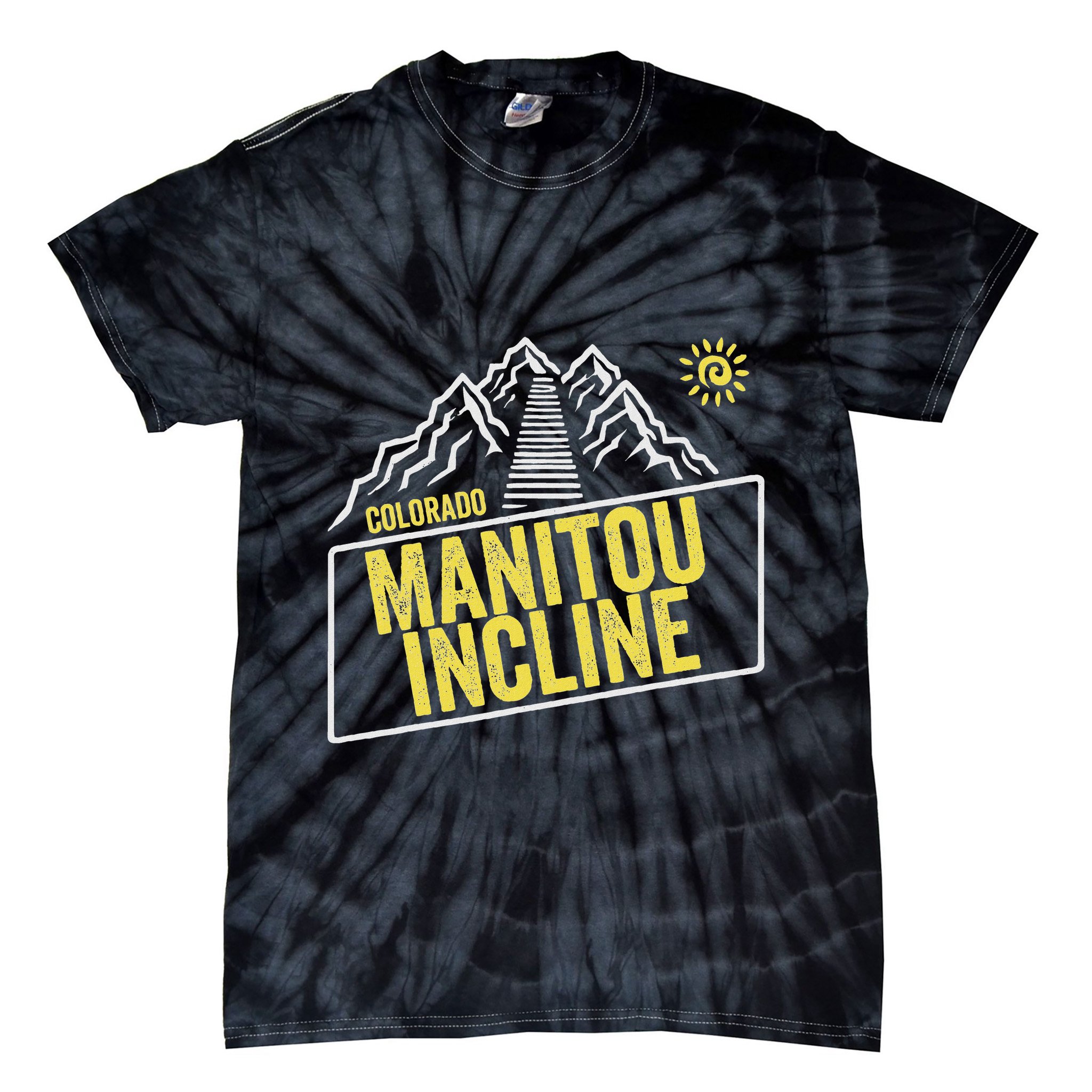 Manitou Incline Colorado Manitou Springs Manitou Incline Tie-Dye T-Shirt