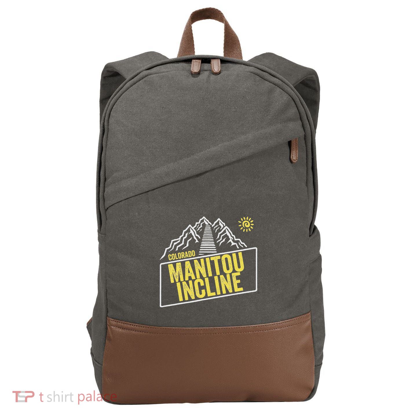 Manitou Incline Colorado Manitou Springs Manitou Incline Cotton Canvas Backpack