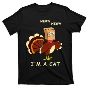 Meow IM Cat Turkey Fake Cat Funny Cat Lover Thanksgiving Tank Top T-Shirt