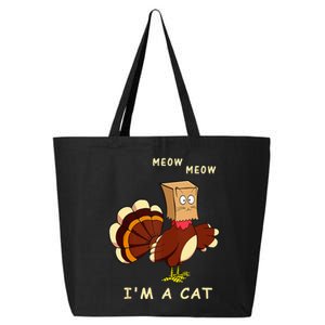 Meow IM Cat Turkey Fake Cat Funny Cat Lover Thanksgiving Tank Top 25L Jumbo Tote