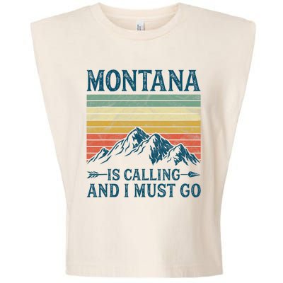 Montana Is Calling And I Must Go Garment-Dyed Women's Muscle Tee