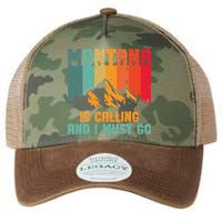 Montana Is Calling And I Must Go Mountain Vacation Legacy Tie Dye Trucker Hat