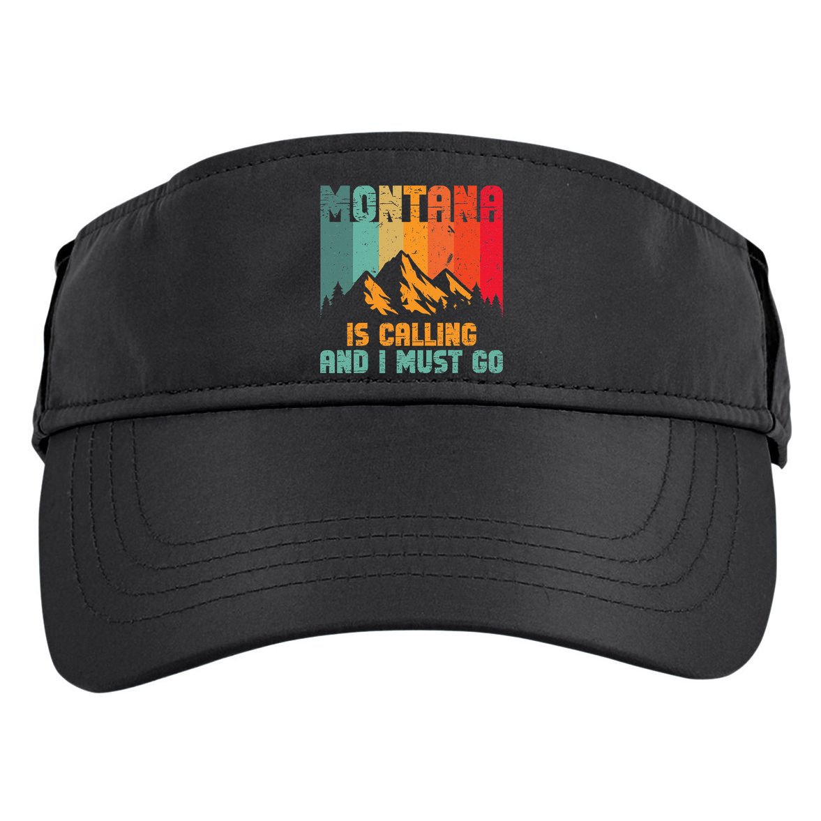 Montana Is Calling And I Must Go Mountain Vacation Adult Drive Performance Visor