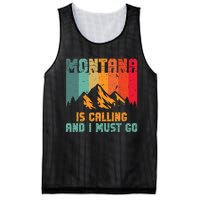 Montana Is Calling And I Must Go Mountain Vacation Mesh Reversible Basketball Jersey Tank