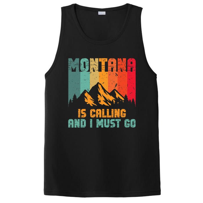 Montana Is Calling And I Must Go Mountain Vacation PosiCharge Competitor Tank