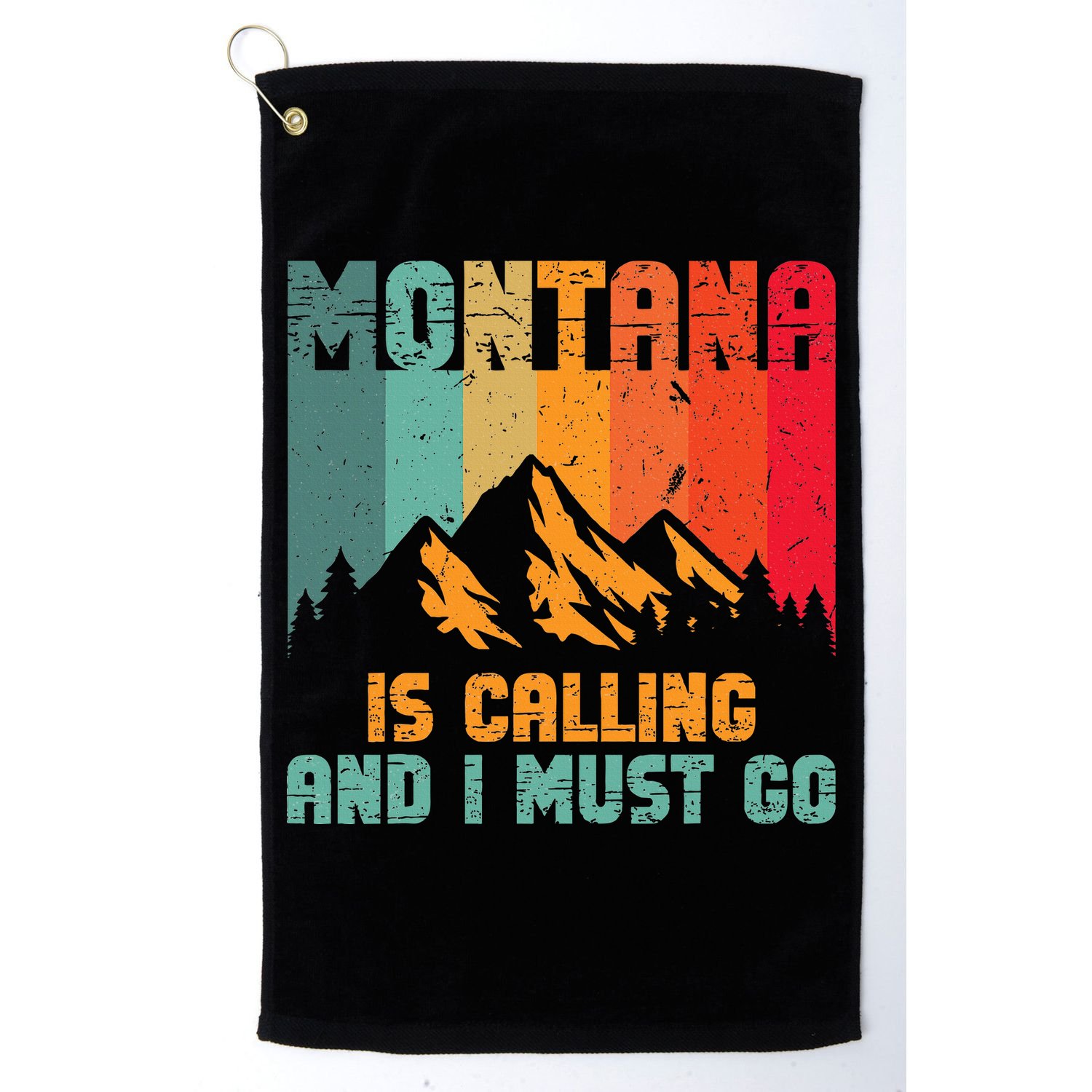 Montana Is Calling And I Must Go Mountain Vacation Golf Towel