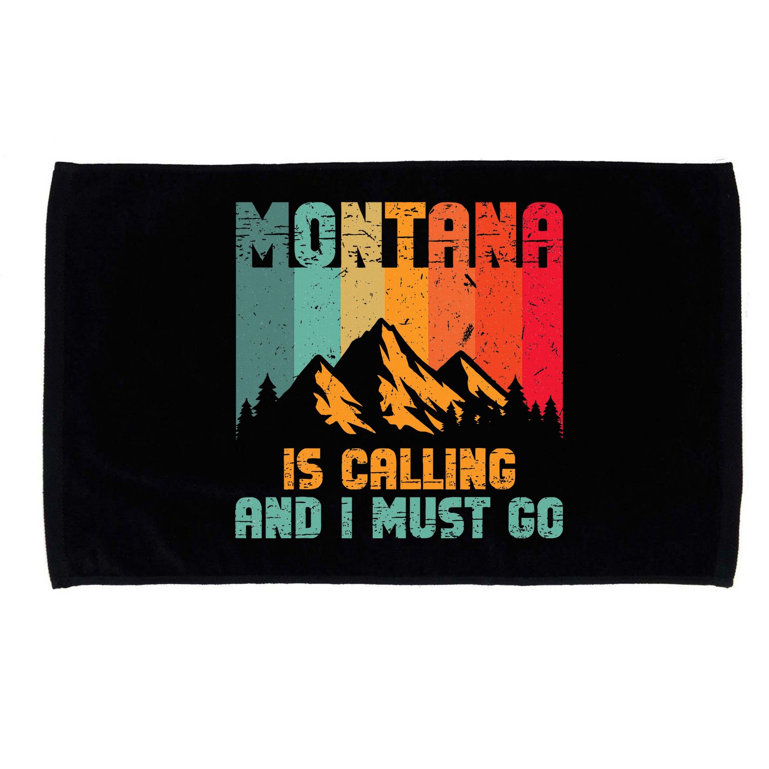 Montana Is Calling And I Must Go Mountain Vacation Microfiber Hand Towel