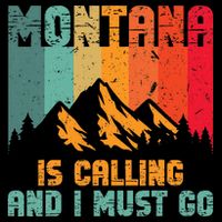 Montana Is Calling And I Must Go Mountain Vacation Cropped Pullover Crew