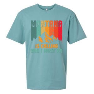 Montana Is Calling And I Must Go Mountain Vacation Sueded Cloud Jersey T-Shirt