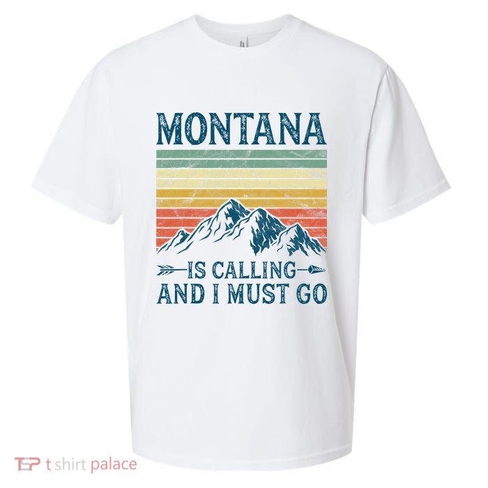 Montana Is Calling And I Must Go Sueded Cloud Jersey T-Shirt