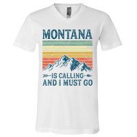 Montana Is Calling And I Must Go V-Neck T-Shirt