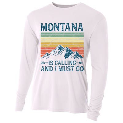 Montana Is Calling And I Must Go Cooling Performance Long Sleeve Crew